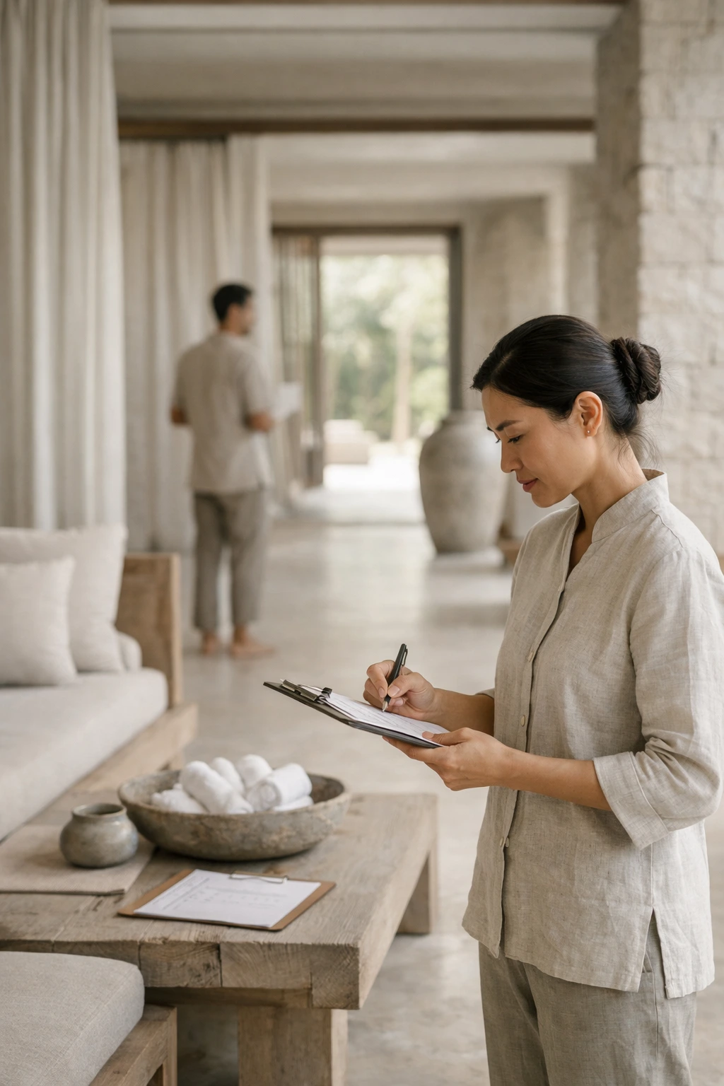 Luxury hospitality implementation review on site