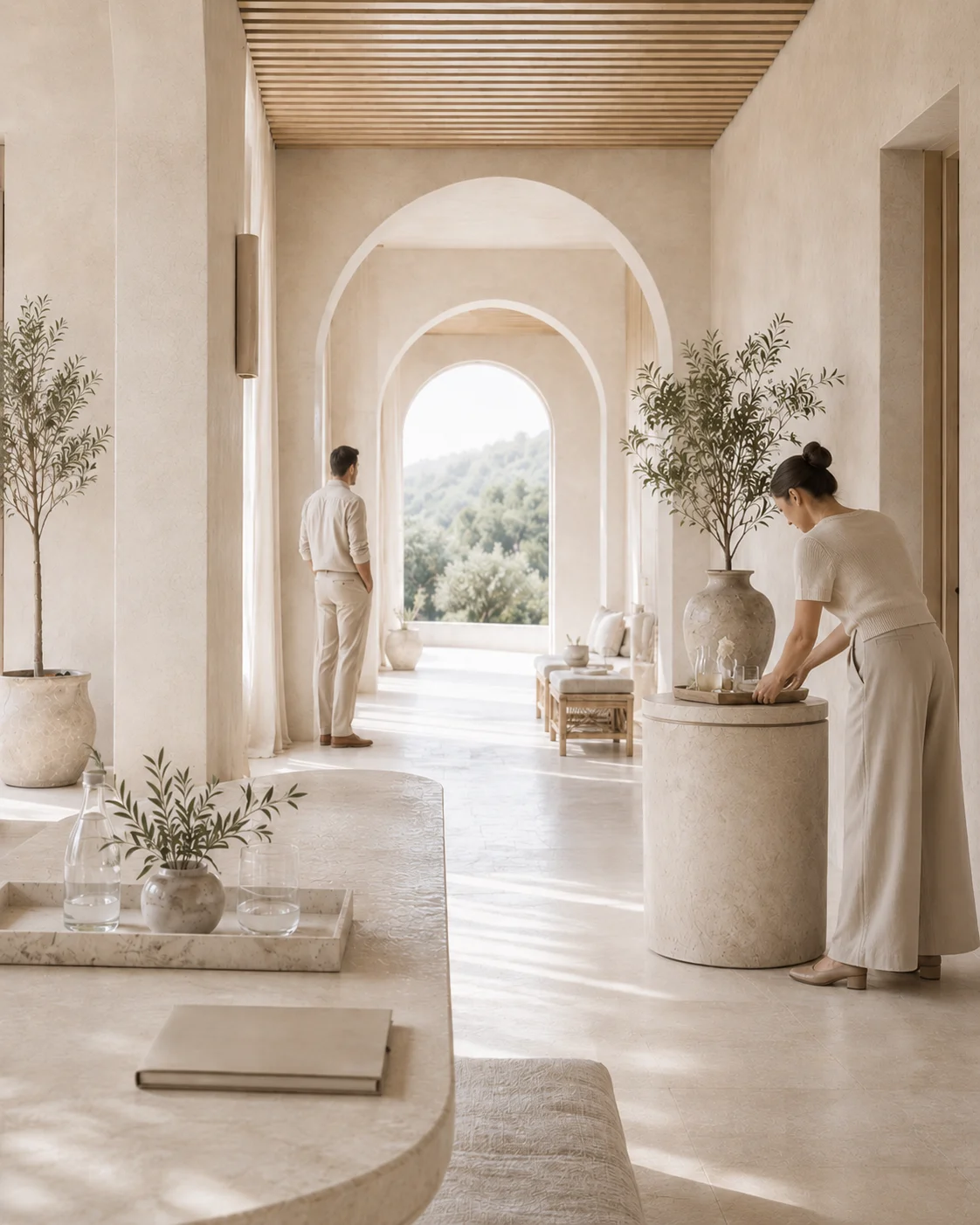 Luxury hospitality operation being reviewed during a relaunch phase, with guest-facing spaces, service preparation, and operational readiness observed to ensure the renewed guest experience aligns with the property's positioning and standards.