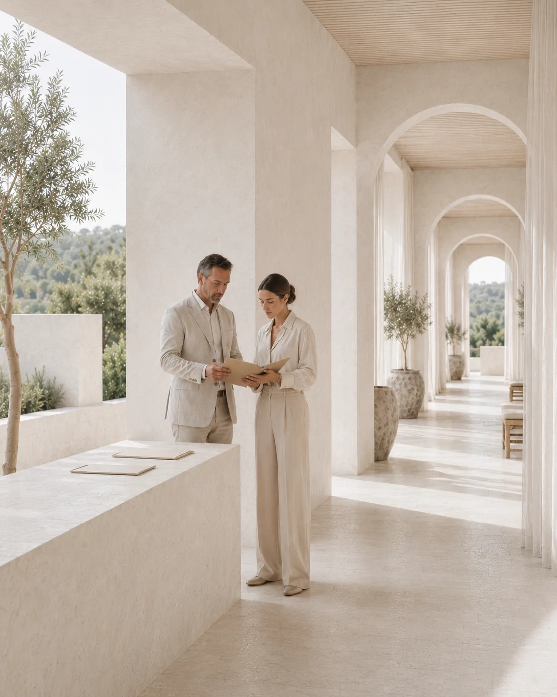 Hospitality leaders reviewing operational insights within a luxury hospitality environment, reflecting Bespoke Audits' independent perspective, executive-level focus, and practical approach to improving guest experience, operational performance, and brand integrity.